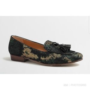 J.Crew Women's Shimmer Stacked Heels Loafers Flats